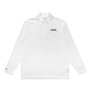 Malbon Golf x Curb Your Enthusiasm Mens White Performance 1/4 Zip Pullover XL